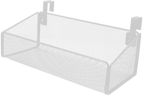 Cabilock Bett Organizer zum Einhängen, Metall Hängekorb für Hochbett, Weiß | Für Bücher, Handy und Alltagszubehör; als Bettablage auch an Wickeltisch, Schreibtisch oder geeigneten Regalkanten einsetzbar