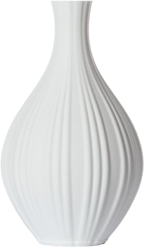 3D Vase Blumenvase Dekovase Alva S 16cm für Schnitt-/ Trockenblumen | nachhaltig | Pampasgras (Weiß)