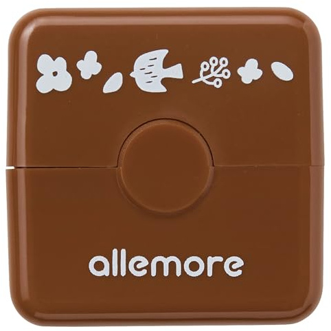 Artline Nototo Roller Stamp (Flower and Bird) Compact Stamps for Diary and Journal, Oil-Based Sepia Ink, Includes Refill Stamp Ink - Pre-Inked and Non-Bleed Scrapbooking & Stamping Supplies