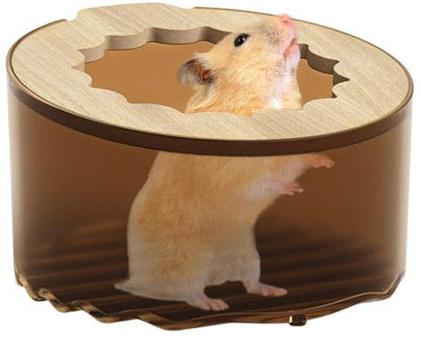 Kleintier-Sandbadebox - Sandbad für Hamster - Hamster Sandkasten Badebox Box transparent Deckeldesign für Zwerghamster Rennmäuse