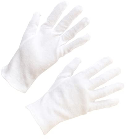ULTECHNOVO 12paia Guanti Cotone Per Gioielli e Attività Manuali Di Guanti Protettivi Antiscivolo e Confortevoli Per Giardinaggio e Lavori Domestici Taglia Xl