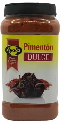 Pimentón Dulce 825g - Pimentón Español, Ideal para Paella y Recetas Tradicionales, Sabor Rico y Aromático, Empaque Económico