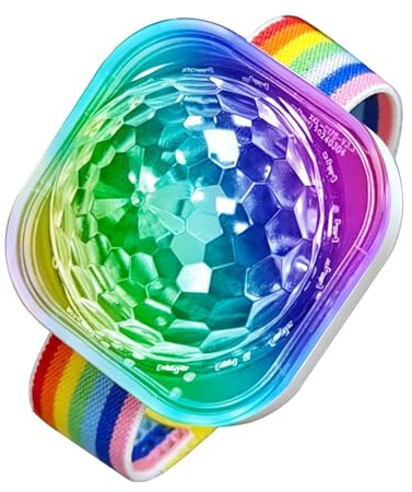 Disco Ball Wristband, Sound Activated Led Lights Watch, Portable Light Bracelet, Colorful Flashing Lights, Club Style Disco Light | Disco Lighting for Room | Home Or Car Decoration, Rechargeable