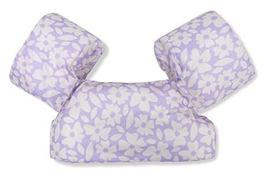 Swim Essentials Flotador con Manguitos Morado Estampado Floral 2‑6 años – Nylon 100% y Espuma, Cierre de Clic, 15‑30 kg, Flotador Piscina Niño Bebé
