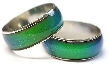 WOFASHPURET 1 Pieza anillos de estado de ánimo de dedo rings for women regalitos cumpleaños fiesta anillos de humor de dedo que cambian de color que cambian de color