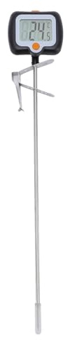Digital Candy Thermometer, Pot Clip Design Frittieren Thermometer Digital LCD Display Küchenthermometer 25 Cm Edelstahl -Sonden -Ölthermometer für Süßhörbemometer