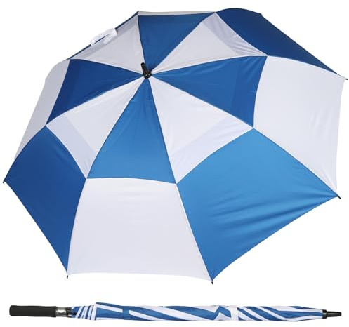 A2Z Golf Paraply Automatisk Öppning 152cm Stor Dubbel Ventilerad Kupa Hållbar Glasfiber Ribbor EVA Mjuk Grepp Handtag Vindbeständig Regn Sol UV Skydd Dubbel Ventil Paraply För Män & Kvinnor