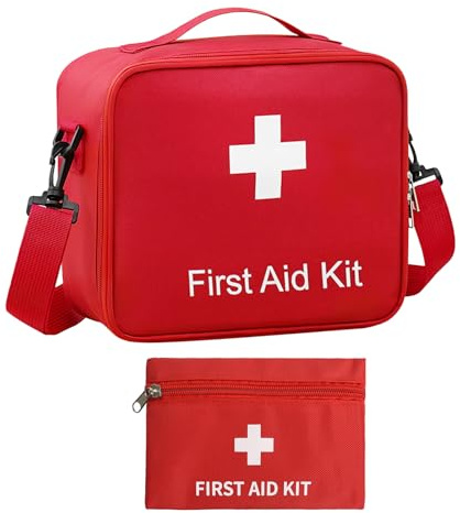 2 Pezzi Kit Pronto Soccorso Vuoti Tessuto Oxford Cassetta Pronto Soccorso Impermeabile E Antipolvere First Aid Kit Per La Famiglia, I Viaggi, Le Avventure All'Aria Aperta