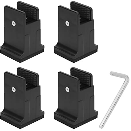 ANKROYU Riseaux de Meubles réglables Riser de Table de Bureau de lit de lit en Caoutchouc Doux de Duty 4PCS avec Utilisation du Bureau à Domicile (Noir)
