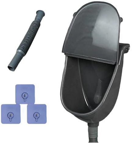 Gazocua Garagen Urinal,kunststoff Urinal Männer,Urinaal Kunststoff Einfach Wasserlos,mit Deckel Ablaufschlauch,Kein Lochen Nötig,für Camping Garten Wohnheim Wohnmmobil Keller Baustelle