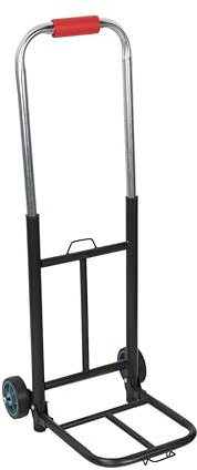 Heavy Duty Folding Hand Truck Trolley, Multi Purpose Barrow Sack Shopping Trolley on Wheel with Adjustable Telescoping Handle, 55kg Load Capacity, for Camping, Festival, Garden&Pallet Truck Transport