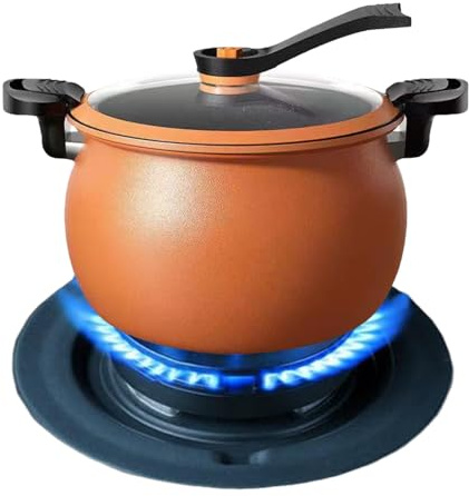 Olla a presión grande de 28 cm antiadherente de hierro con tapa transparente multifuncional para cocinar al vapor, conservas de frijoles de arroz, cumpleaños, vacaciones, cenas familiares