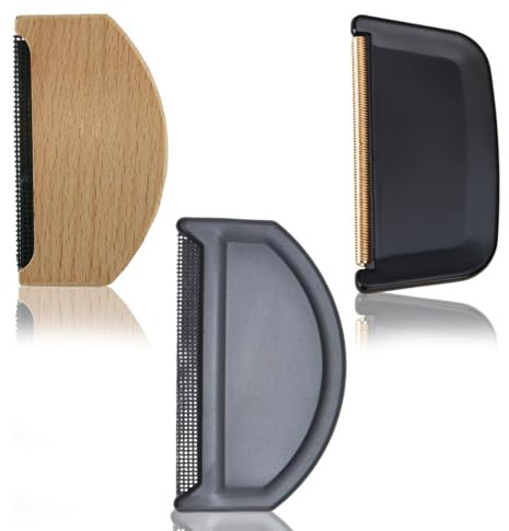 BDEPSTR Levapelucchi,3 Pcs Togli Pelucchi, Pettine Multifunzionale in Legno di Cedro, Spazzola Miracolosa per Lana, Cashmere e Altri Tessuti, Abbigliamento, Materassi