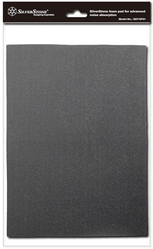 SilverStone SST-SF01 - Dämmungsmatte für PC Gehäuse Noise Absorber Silent Foam, 530x380x4 mm, schwarz