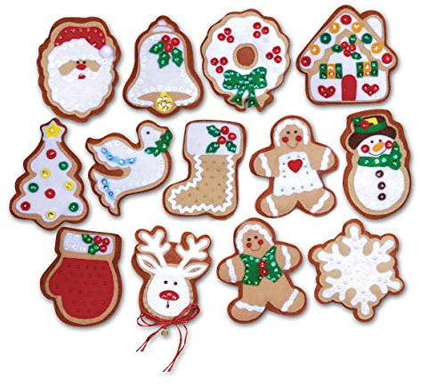 Design Works Christbaumschmuck aus Filz, Weihnachtsmotive