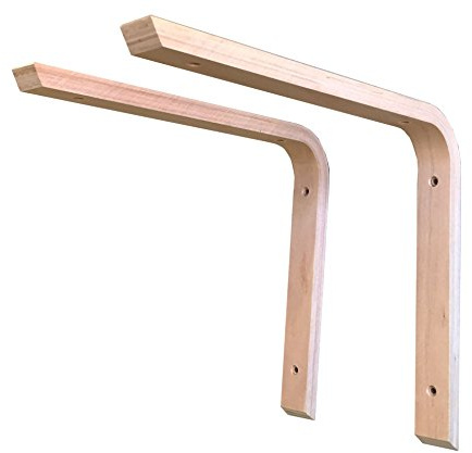 Sunload Holzkonsole aus Schichtholz 2 Stück (300 x 250 mm)