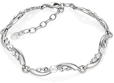 LillyMarie Hochwertiges Damen Armband Aus 925 Silber Mit Kristallen Und Verstellbarer Länge