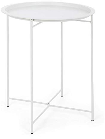 YES EVERYDAY TAVOLINO con Vassoio WISSANT Bianco Diametro 46