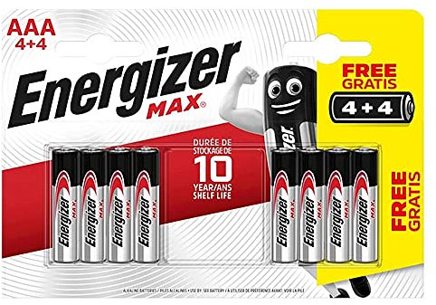 Energizer S15271 AAA MAX, PACK OF 4+4