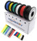 Fermerry 30 AWG Electrical Wire 0.05mm² Flexible Silicone Tinned Copper Wire Hook up Kit Stranded Wire Spool 25ft Each 6 Colors Gauge