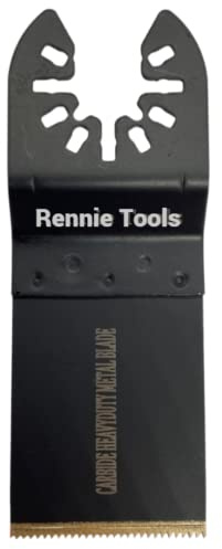 Rennie Tool 35mm Carbide Multi Tool Blade for Wood & Metal Heavy Duty | Cuts Metal, Wood, Nails, Screws, Plasterboard, Plastic & Non-Ferrous Metals. Heavy Duty Carbide Oscillating Multi Tool Blade.