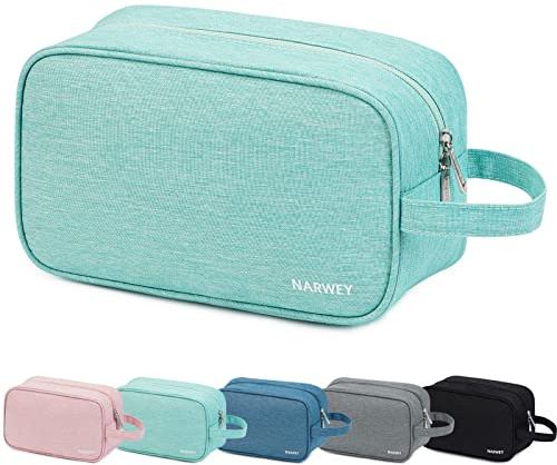 Narwey Kulturtasche Damen Kulturbeutel Herren Kosmetiktasche Schminktasche Damen Waschtasche Kinder，Schminkkoffer Mädchen Kosmetikkoffer Travel Essentials für Frauen (Minzgrün)