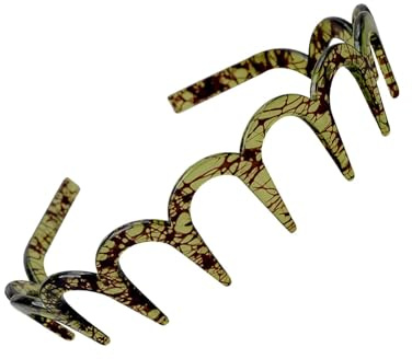 Fascia elastica per capelli ondulata, fascia sportiva zigzag, antiscivolo, per il trucco, unisex, per lavaggio viso, cura della pelle, doccia, accessorio per sport all'aria aperta, uso quotidiano