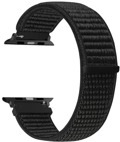 SOiiKE Bracelet Nylon Compatible avec Apple Watch 38mm 40mm 41mm 42mm 44mm 45mm 46mm 49mm Homme Femme, Bracelet Réglable de Sport pour iWatch Series 11/10/9/8/7/6/5/4/3/2/1/SE Ultra