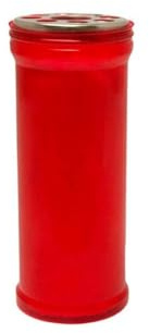 Pack 12 velones Rojos del santisimo con Tapa Metal de 14.5 cm velon votivo liturgico Cementerio e Iglesias