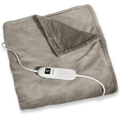 Cecotec Coperta Elettrica Termica HeatConfort ThermalBlanket Frannel(160 x 130). Coperta Termica con Spegnimento Automatico, 9 Livelli di Temperatura Regolabili e flanella morbida. Calore Comodo