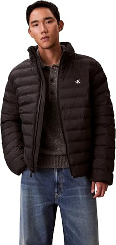 Calvin Klein Cazadora acolchada Hombre Nylon Hooded Puffer con capucha, Negro (Black), XL