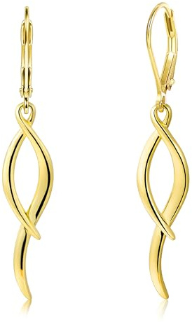 ASH'S CHOICE 14K Vergoldet Französische Ohrhaken Ohrringe Hängend für Damen | Hypoallergen Silber 925 Ohrringe Hängend Baumelnde Herz Lange Wassertropfen Anhängerohrring Ohrhaken Ohrhänger Damen Frauen