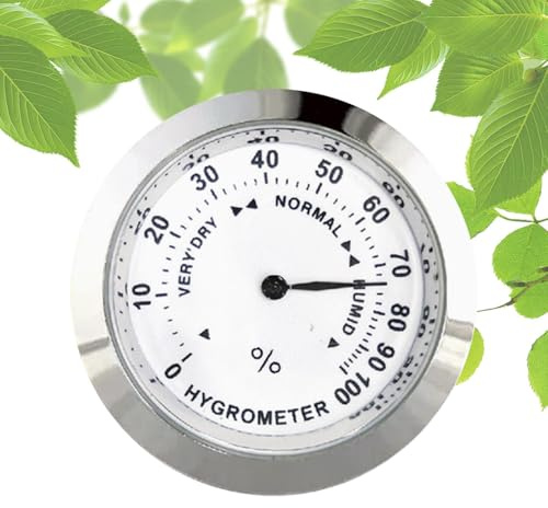Rundes Humidor -Hygrometer, Humidor -Luftfeuchtigkeitssensor, Analoge Sensortester mit hoher Präzisionsfeuchtigkeit, Humidor -Hygrometer -Testwerkzeuge für Männer und Frauen Erwachsene