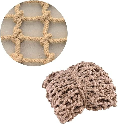Kletternde Gurtbänder Kletter-Frachtnetz, Spielplatz-Kletternetz for Wanddekoration, Isolierung, Outdoor, Schaukel, Baum, Zimmerpflanzen Gewebtes Trenngitter Sisalseil Zaungeflecht(2*5m(6.6*15.15ft))