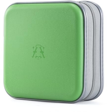 alavisxf xx CD Tasche, 48 DVD Tasche Hartplastik CD Taschen Aufbewahrung Schutzhülle DVD Lagerung CD Tasche für Kinder Auto (Grün48, 48 Kapazität)