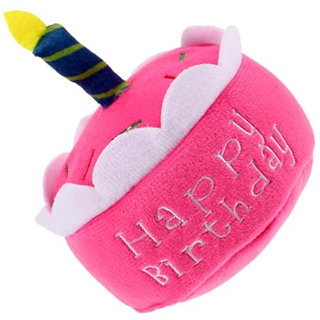 Toyvian Plüsch Hund Kuchen Spielzeug Quietschendes Für Hund Geburtstag Robustes Sicheres Hundespielzeug Für Gesunde Kautätigkeit Für Kleine Und Mittlere Hunde