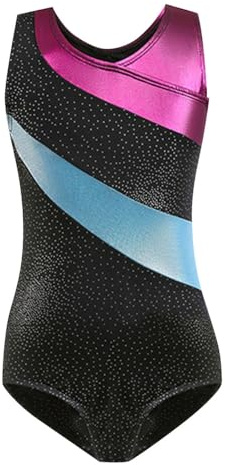 Generico Body Ginnastica Artistica Bambina Manica Lunga/Senza Maniche Body Danza Bambina Ginnastica Ritmica per Bambine Ragazze 3-14 Anni
