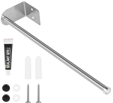 Küchenrollenhalter ohne Bohren, Halter für Küchenrolle, Schwarzer Küchenrollenhalter Ohne Bohren Badezimmer Handtuchhalter Selbstklebend für Küche und Badezimmer (Silber)