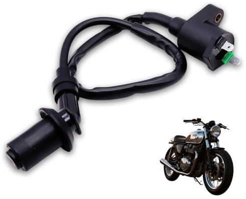 Motorrad Zündspule für GY6 50CC 125CC 150CC, Zündspule für Roller, Zündspule mit schneller Erholung für ATV, Scooter, Moped, Go-Kart, Dreifach-Elektrodenkopf-Zündkerze inklusive
