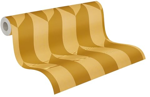 livingwalls Grafik-Tapete by COSMOPOLITAN – Gold, Gelb – 10,05 x 0,53 m | Modernes Grafik-Muster als moderner Blickfang – schimmernde Mustertapete, einfach zu verkleben & spurlos abziehbar