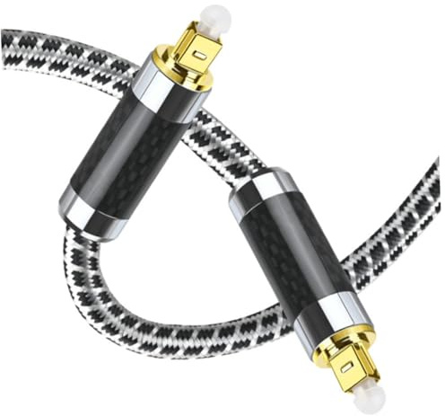 BAZEITFLOW Cavo Audio Ottico Digitale Fibra Maschio Maschio per Home Theater Monitor Amplificatore con Connettori Resistenti e Trasmissione Audio Ad Alta Fedeltà