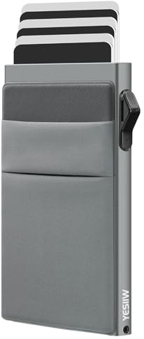 YESIIW Portefeuille pour Homme Petit portmonee, Portefeuille Slim pour Hommes, Portefeuille Minimaliste avec Protection RFID, Porte-Cartes, Portefeuille Pop-up, Porte-Monnaie Mince avec Porte-Cartes