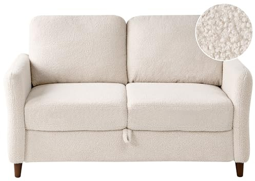 Beliani Sofa Boulcé beige 2-Sitzer gepolstert mit Stauraum Mare