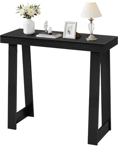 VEVOR Entrékonsol, 91,5 cm lång, modernt konsolbord, rektangulärt sidobord i trä, smal och lång sofftå, förvaringsenhet för hall, sovrum, vardagsrum, vestibul, svart