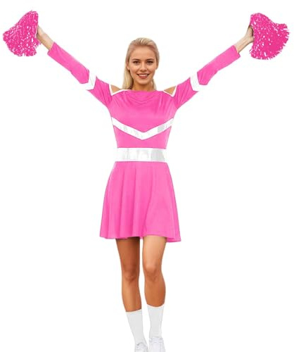 Generisch Elegantes Cosplay-Kostüm für Bühnenauftritte Karneval mit festem Design für Cheerleading-Outfits (M)