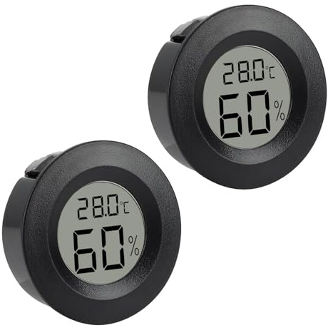 Digital Reptile Thermometer Hygrometer for Terrarium with Temperature & Humidity Display, Reptile Thermostat Monitor for Gecko, Leopard Gecko, Bearded Dragon Tank Access