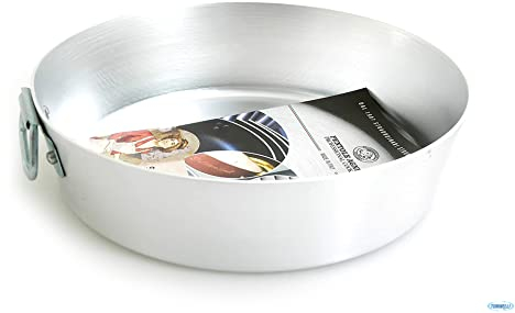 Pentole Agnelli Family Cooking Alluminio Tortiera Conica con Anello, Argento, 28 cm