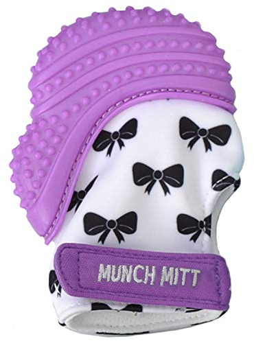 Munch Mitt Mini - Yellow' (Purple, Bows)