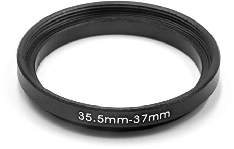 vhbw Step-Up-Ring Adapter 35,5mm - 37mm für Kamera Objektiv - Filteradapter, Metall Schwarz