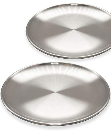 Outdoor Saxx Lot de 2 assiettes en acier inoxydable incassables de 20 cm